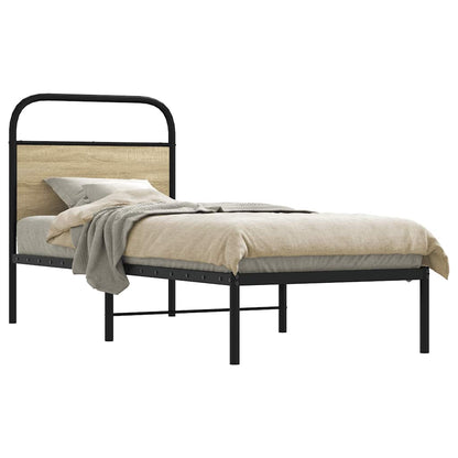 Replace Headboard Sonoma Oak 75 cm Steel and Engineered Wood