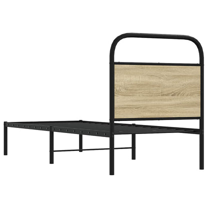 Replace Headboard Sonoma Oak 75 cm Steel and Engineered Wood