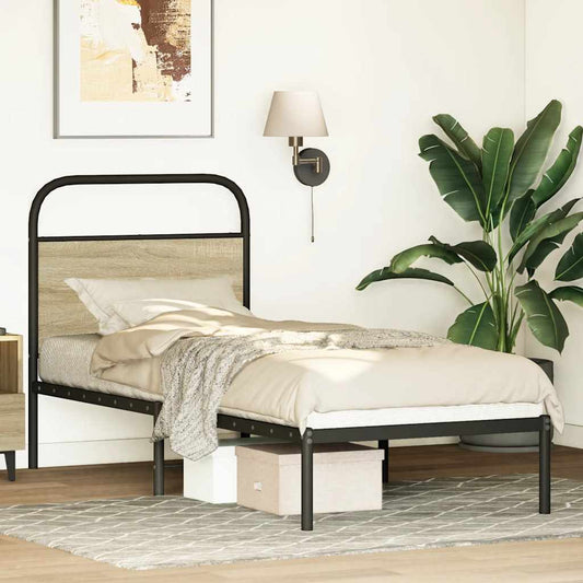 Replace Headboard Sonoma Oak 75 cm Steel and Engineered Wood