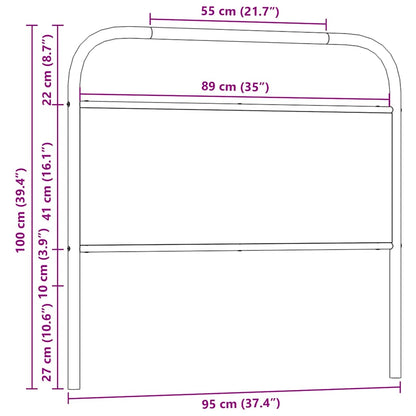 Replace Headboard Sonoma Oak 90 cm Steel and Engineered Wood