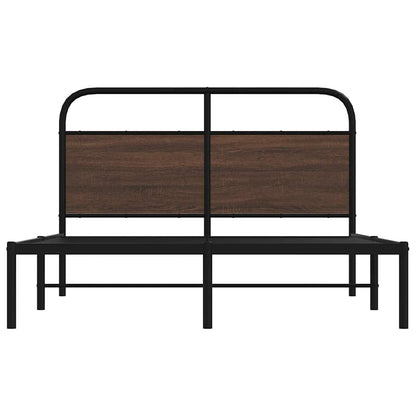 Bed Frame Without Mattress 120x190 cm Small Double Brown Oak Engineered Wood