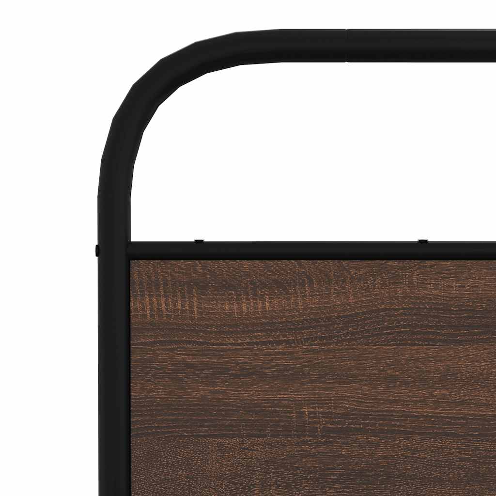 Replace Headboard Brown Oak 120 cm Steel and Engineered Wood