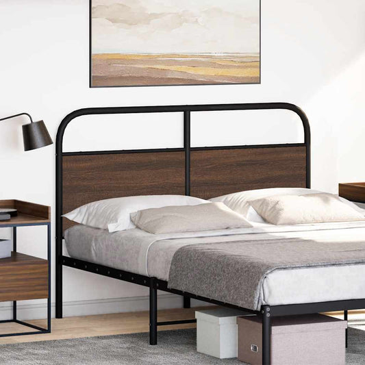 Replace Headboard Brown Oak 135 cm Steel and Engineered Wood