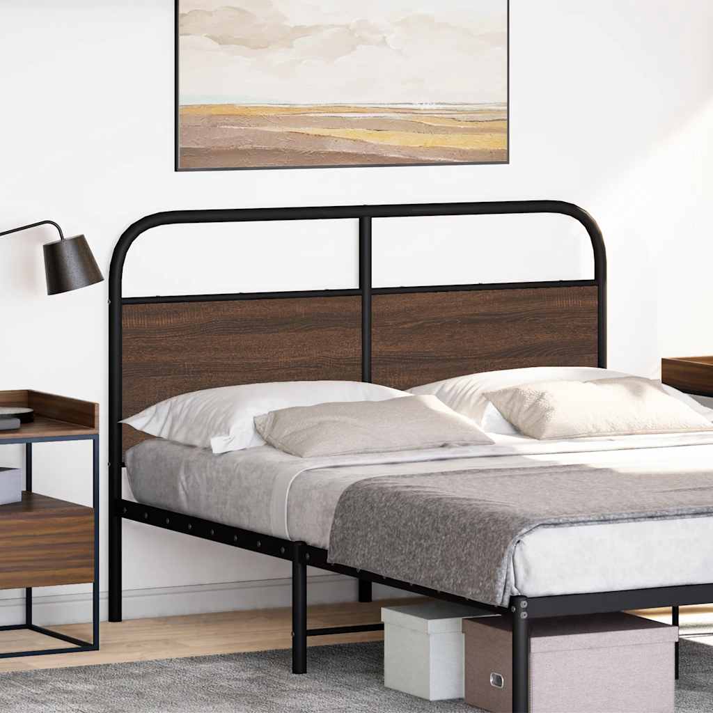 Replace Headboard Brown Oak 140 cm Steel and Engineered Wood