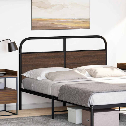Replace Headboard Brown Oak 140 cm Steel and Engineered Wood