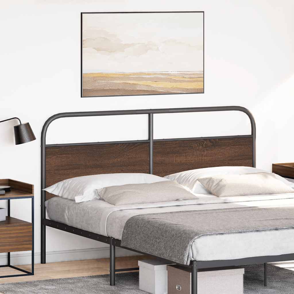 Replace Headboard Brown Oak 150 cm Steel and Engineered Wood