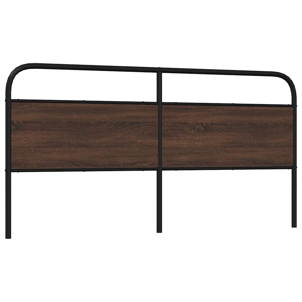 Replace Headboard Brown Oak 200 cm Steel and Engineered Wood