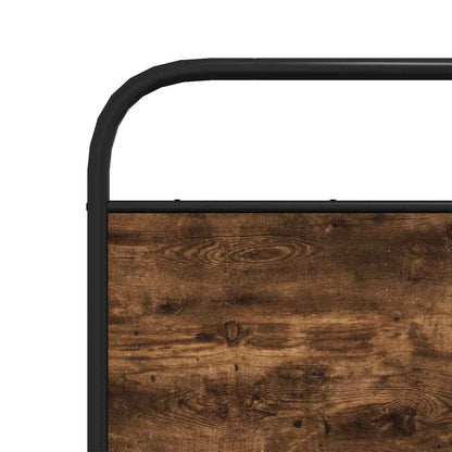 Bed Frame Without Mattress 100x190 cm Smoked Oak Engineered Wood