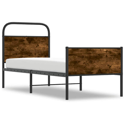 Bed Frame without Mattress 75x190 cm Sonoma Oak Engineered Wood
