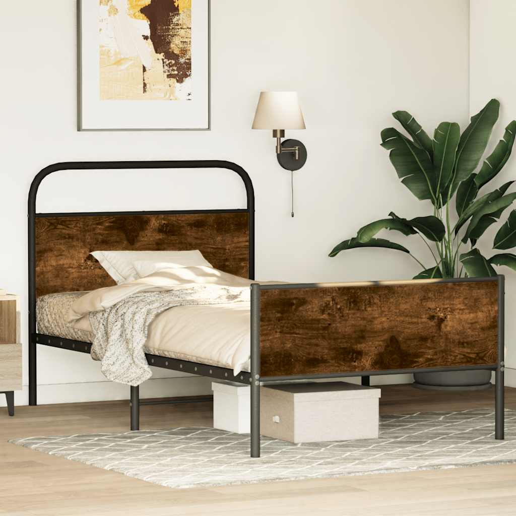 Bed Frame without Mattress 90x200 cm Sonoma Oak Engineered Wood