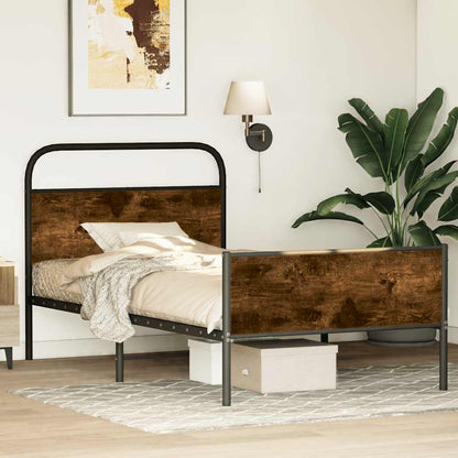 Bed Frame without Mattress 90x200 cm Sonoma Oak Engineered Wood