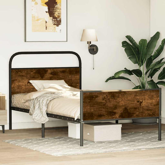 Bed Frame without Mattress 90x200 cm Sonoma Oak Engineered Wood