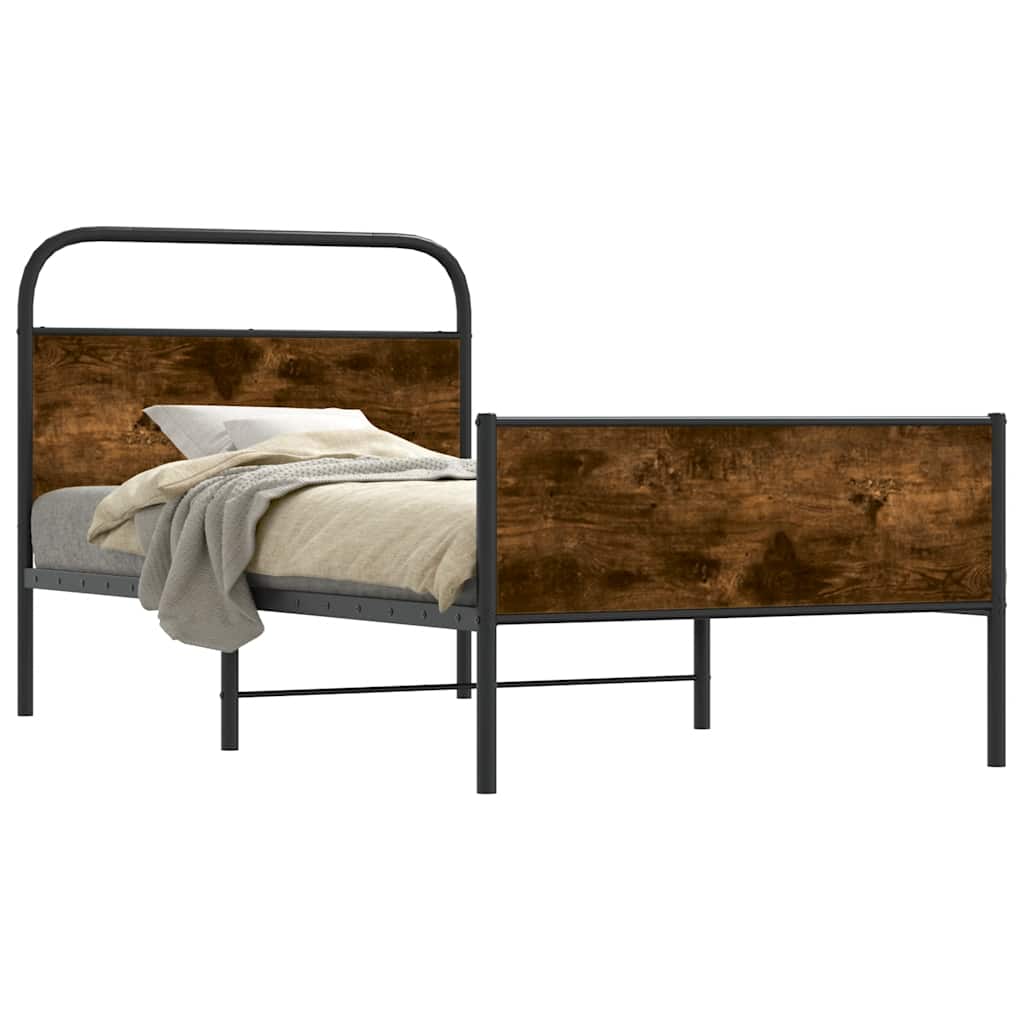 Bed Frame without Mattress 100x190 cm Sonoma Oak Engineered Wood