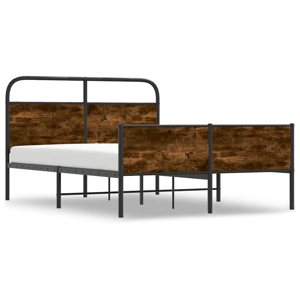 Bed Frame without Mattress 135x190 cm Sonoma Oak Engineered Wood