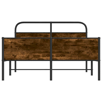 Bed Frame without Mattress 135x190 cm Sonoma Oak Engineered Wood