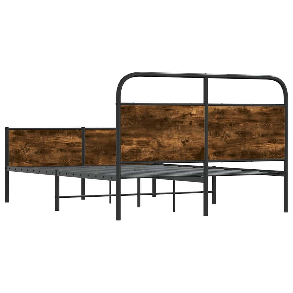 Bed Frame without Mattress 140x190 cm Sonoma Oak Engineered Wood