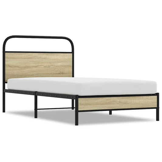 Bed Frame without Mattress 90x200 cm Sonoma Oak Engineered Wood