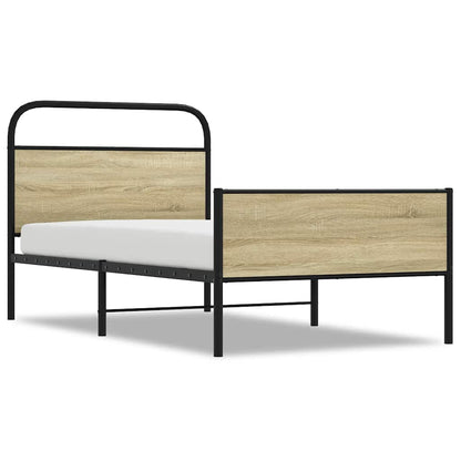 Bed Frame without Mattress 90x190 cm Sonoma Oak Engineered Wood
