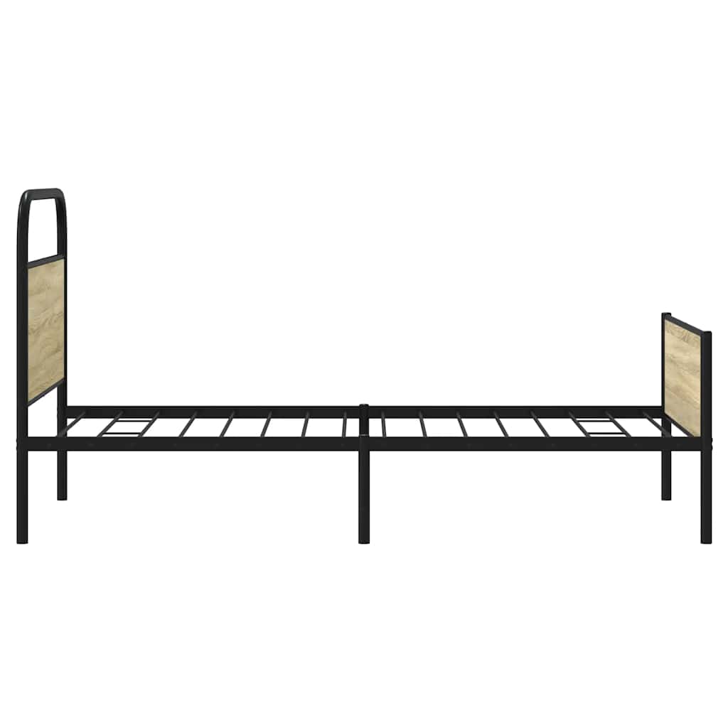 Bed Frame without Mattress 100x190 cm Sonoma Oak Engineered Wood