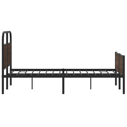 Bed Frame without Mattress 120x200 cm Brown Oak Engineered Wood