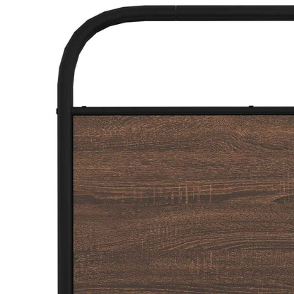 Bed Frame without Mattress 140x190 cm Brown Oak Engineered Wood