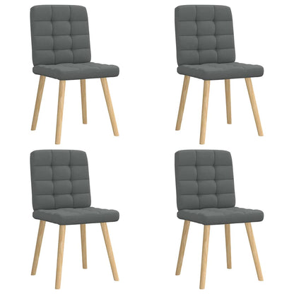 Dining Chairs 4 pcs Dark Gray Fabric