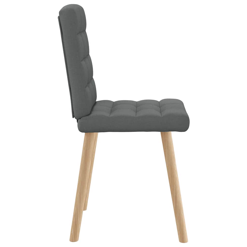 Dining Chairs 4 pcs Dark Gray Fabric
