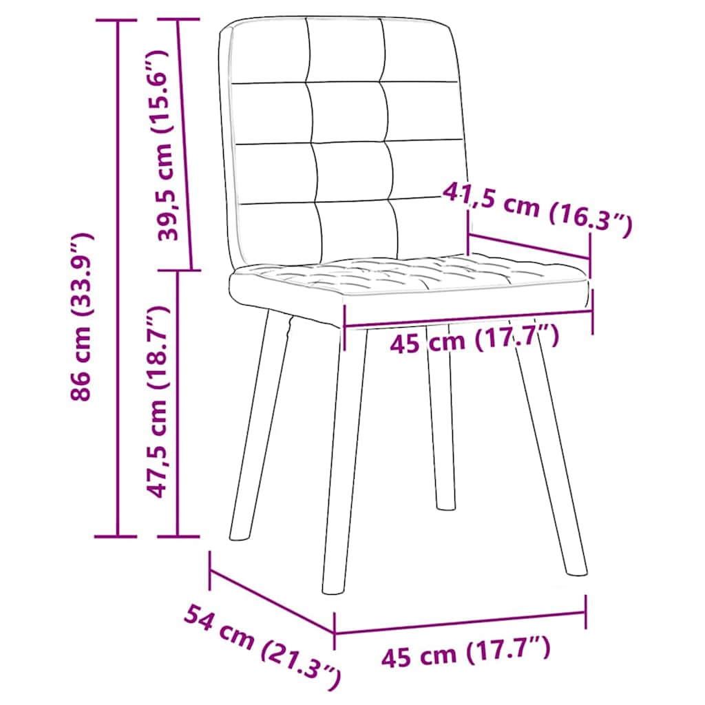 Dining Chairs 4 pcs Dark Gray Fabric