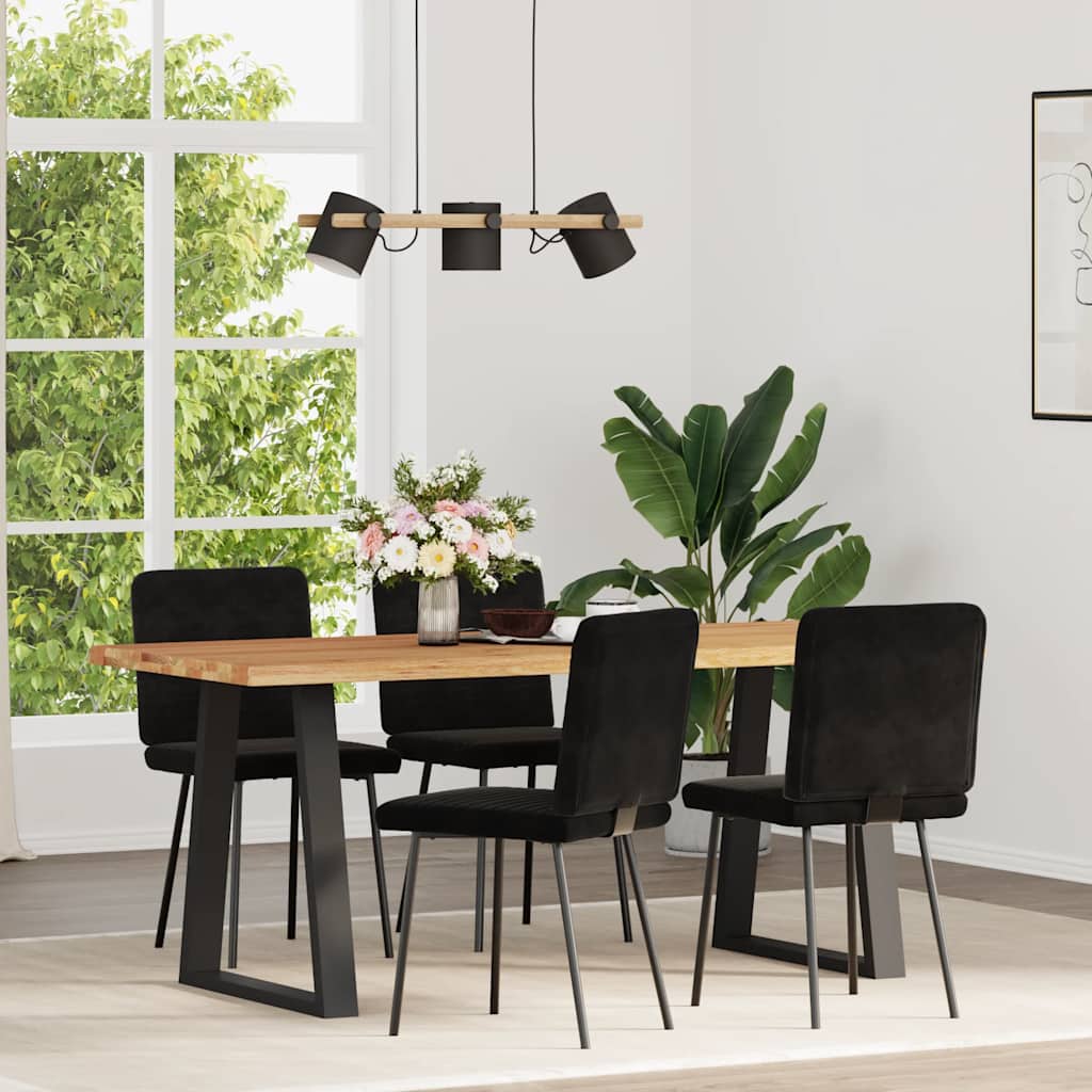 Dining Chairs 4 pcs Black Velvet
