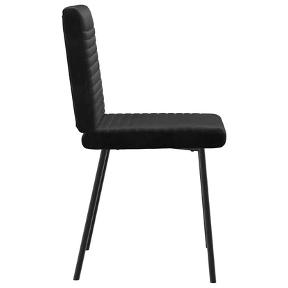 Dining Chairs 4 pcs Black Velvet