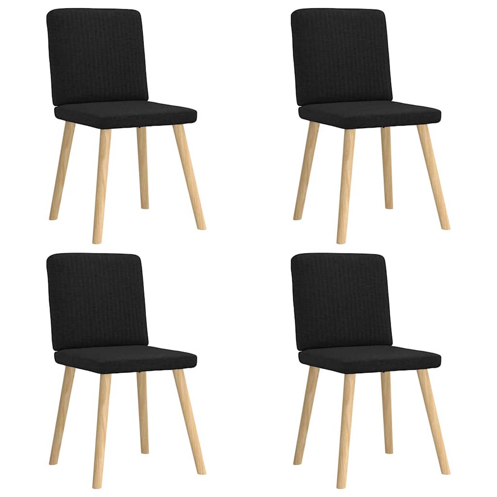 Dining Chairs 4 pcs Black Fabric