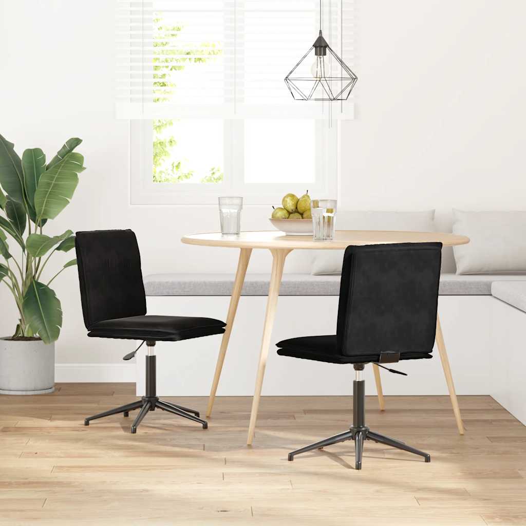 Dining Chairs 2 pcs Black Velvet