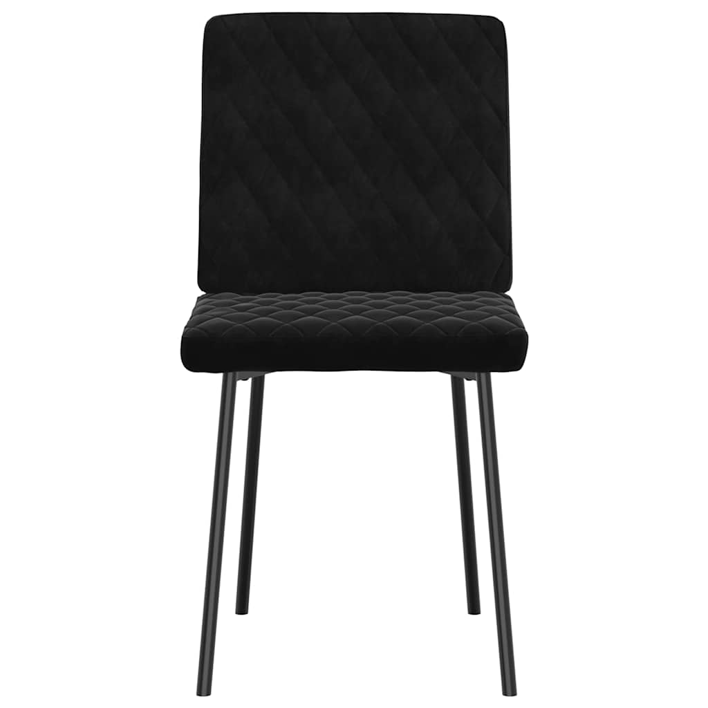 Dining Chairs 6 pcs Black Velvet