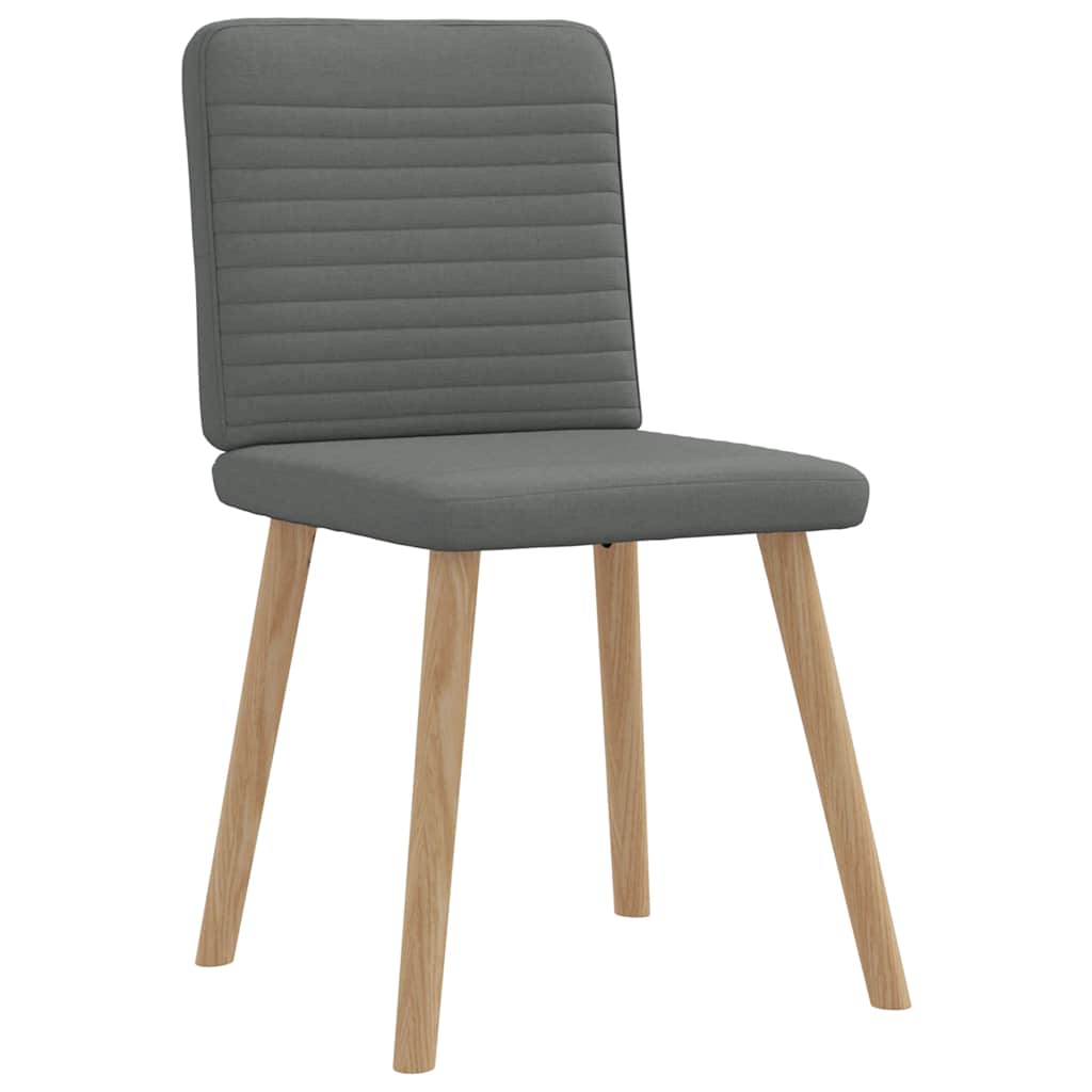 Dining Chairs 6 pcs Dark Gray Fabric