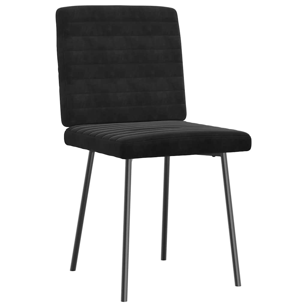 Dining Chairs 6 pcs Black Velvet