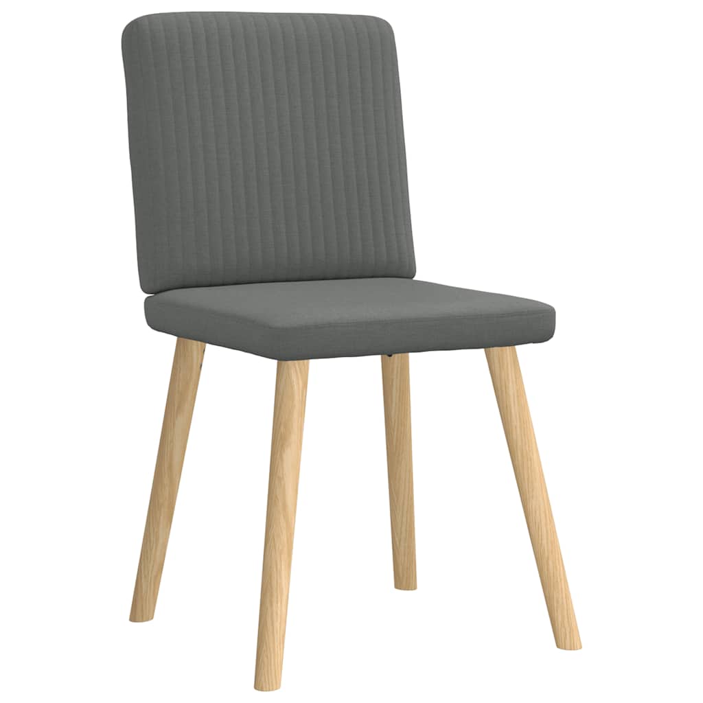 Dining Chairs 6 pcs Dark Gray Fabric