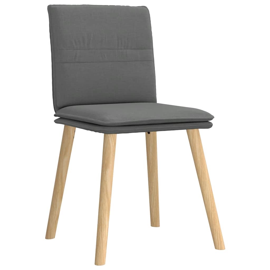 Dining Chairs 6 pcs Dark Gray Fabric