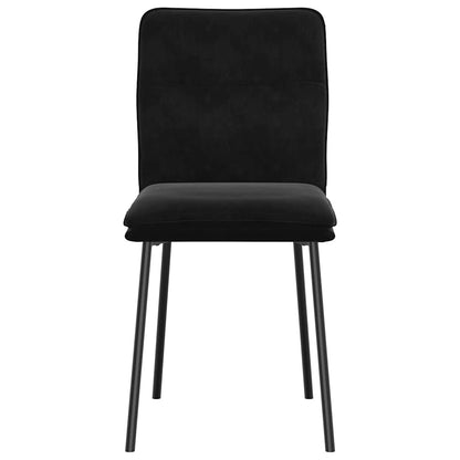 Dining Chairs 6 pcs Black Velvet