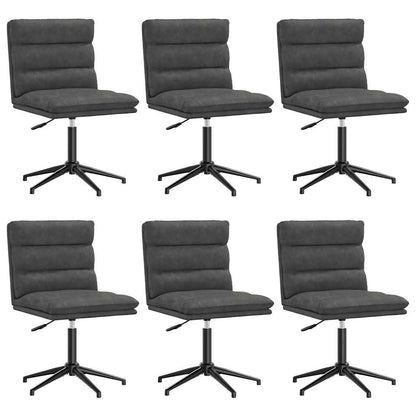 Dining Chairs 6 pcs Black Faux Leather