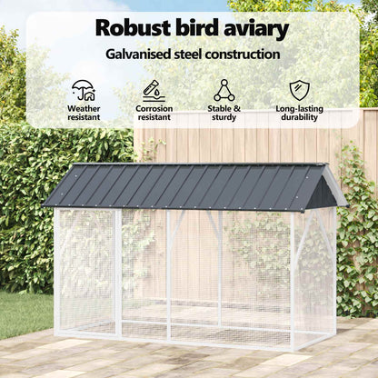 Bird Cage Anthracite 227 x 112 x 141 cm Galvanised Steel
