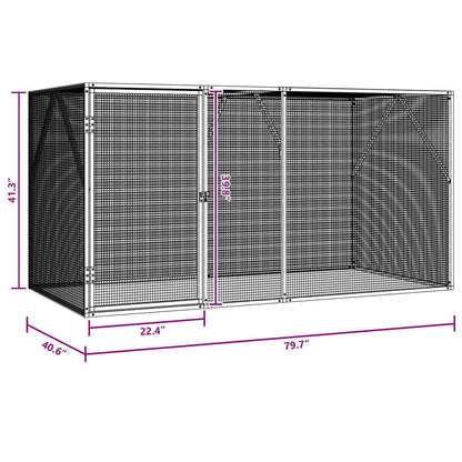 Bird Cage Anthracite 208 x 102 x 108 cm Galvanised Steel
