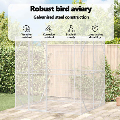 Bird Cage Anthracite 209 x 202 x 214 cm Galvanised steel