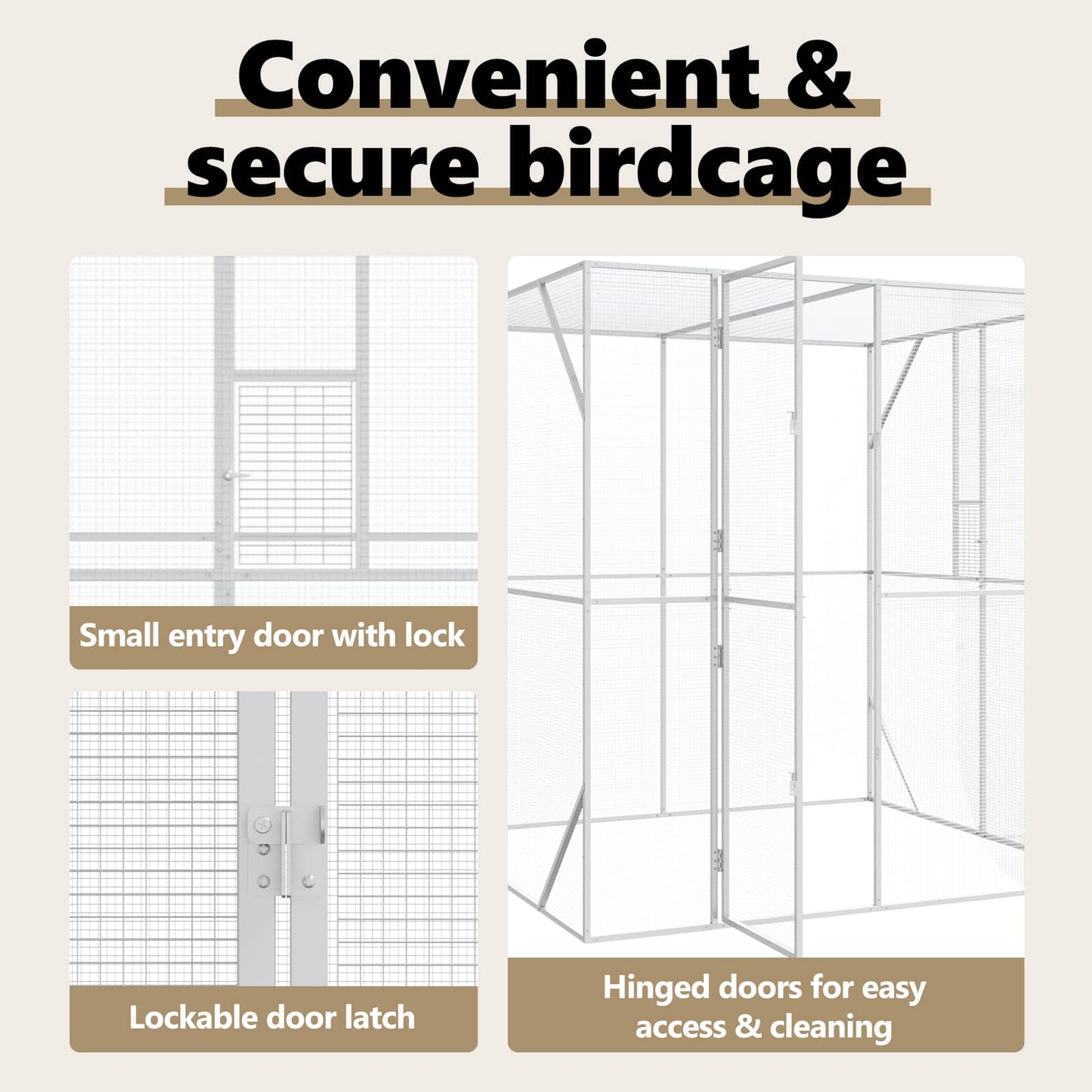 Bird Cage Anthracite 209 x 202 x 214 cm Galvanised steel