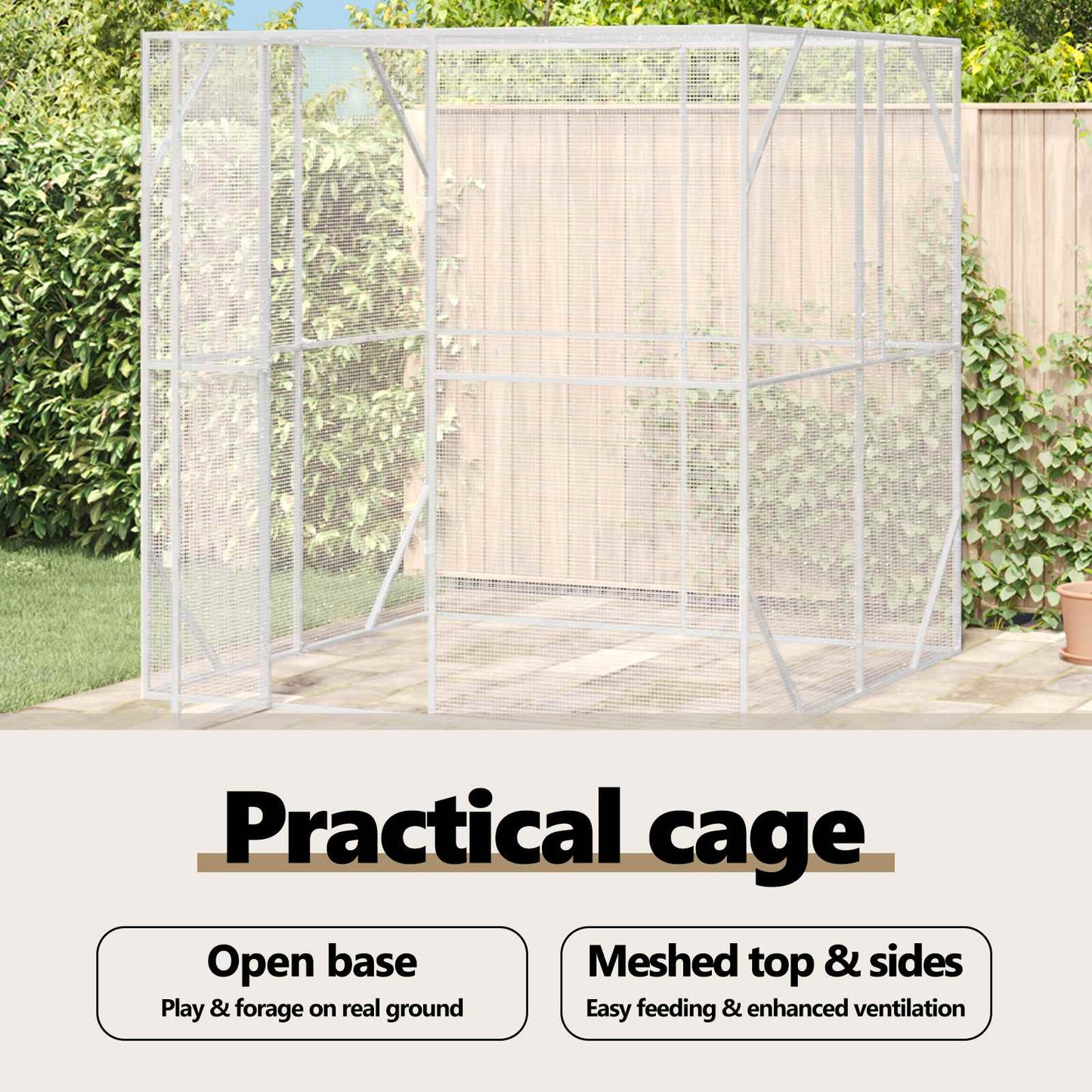 Bird Cage Anthracite 209 x 202 x 214 cm Galvanised steel