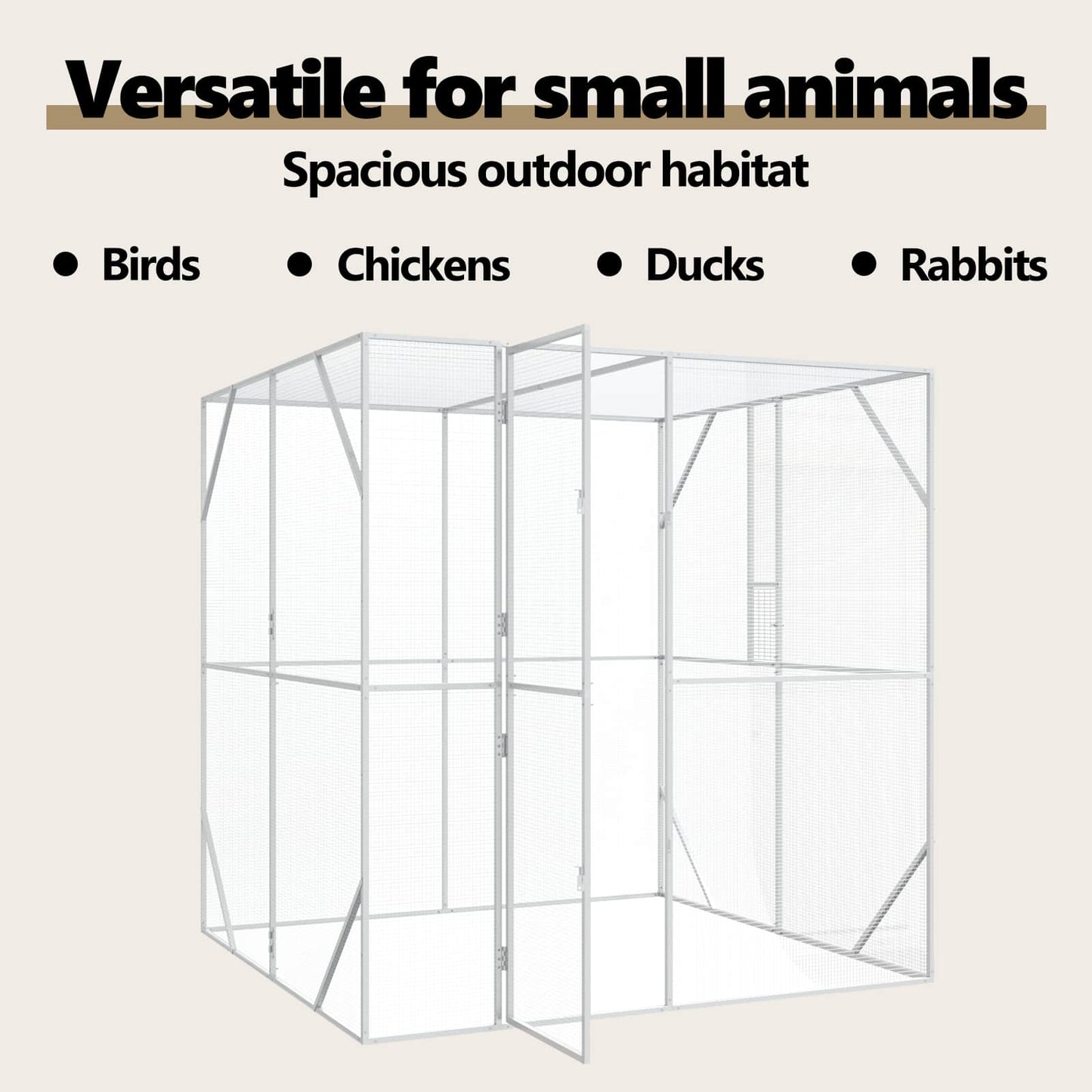 Bird Cage Anthracite 209 x 202 x 214 cm Galvanised steel