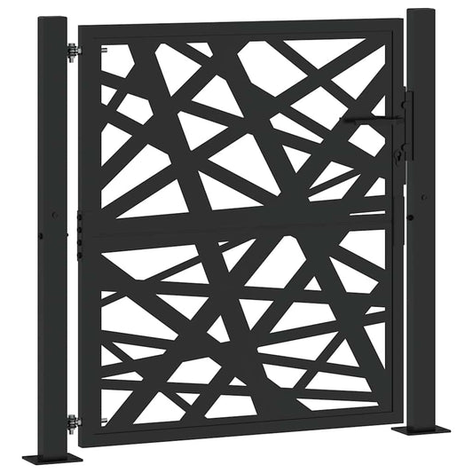 Garden Gate Black 100x100 cm Steel Light Design