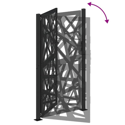 Garden Gate Black 100x175 cm Steel Light Design