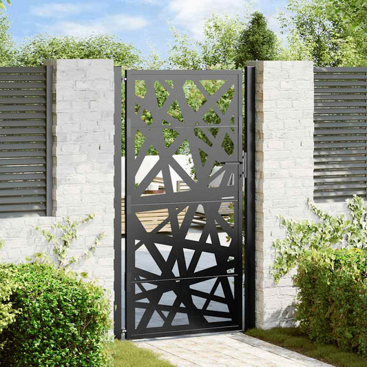 Garden Gate Black 100x175 cm Steel Light Design