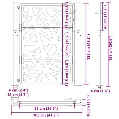 Garden Gate 100x125 cm Weathering Steel Light Design