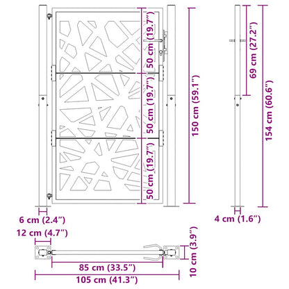 Garden Gate 100x150 cm Weathering Steel Light Design